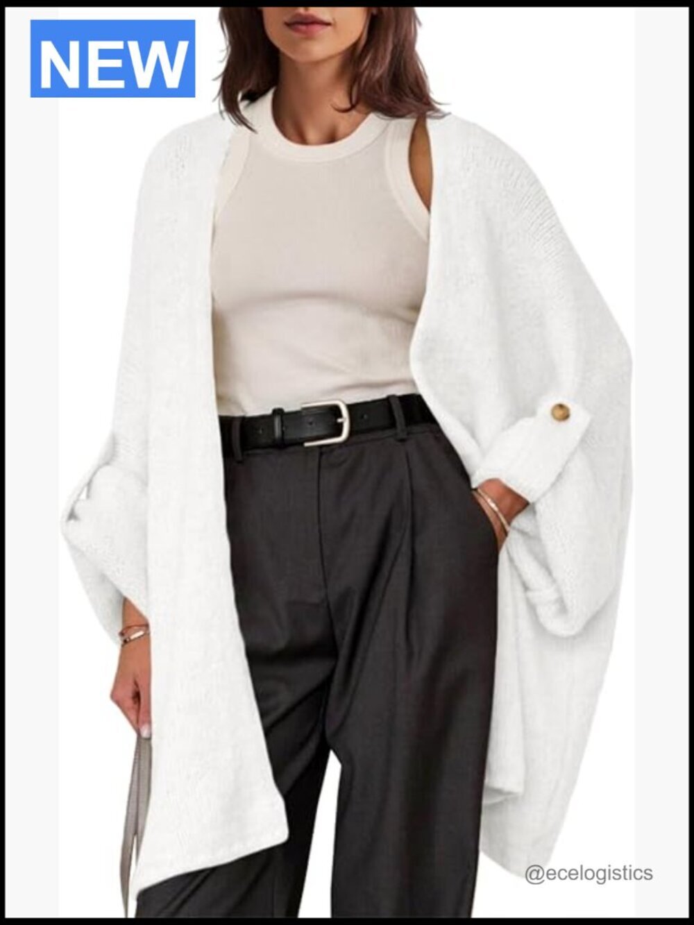 Oversized Long Cardigan Sweater Chunky Knit Open Front Slouchy Fall